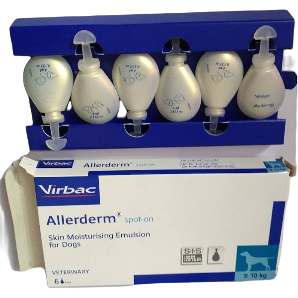Virbac Allerderm spot on Dog Emulsion Pack of 6 x 4 ml