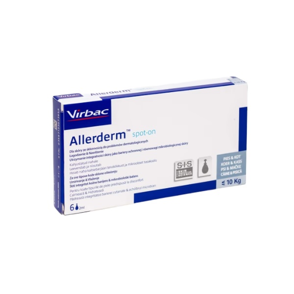 Virbac Allerderm spot on Dog Emulsion Pack of 6 x 4 ml