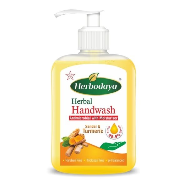 Herbodaya Herbal Handwash - Sandal & Turmeric 250 ml