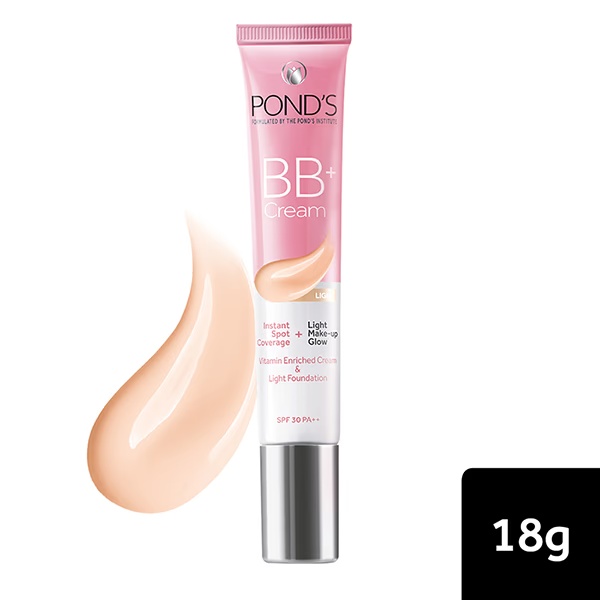 Pond's BB+ Cream, Instant Spot Coverage + Light Make - Up Glow, Ivory  SPF 30 Pa++ 18gm