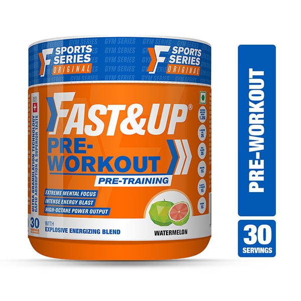 Fast&Up Pre-Workout Advanced Supplement Powder - Watermelon Flavour 300 g