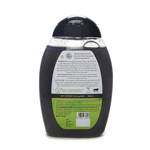 Mamaearth Charcoal Body Wash with Charcoal & Mintfor Deep Cleansing 300ml