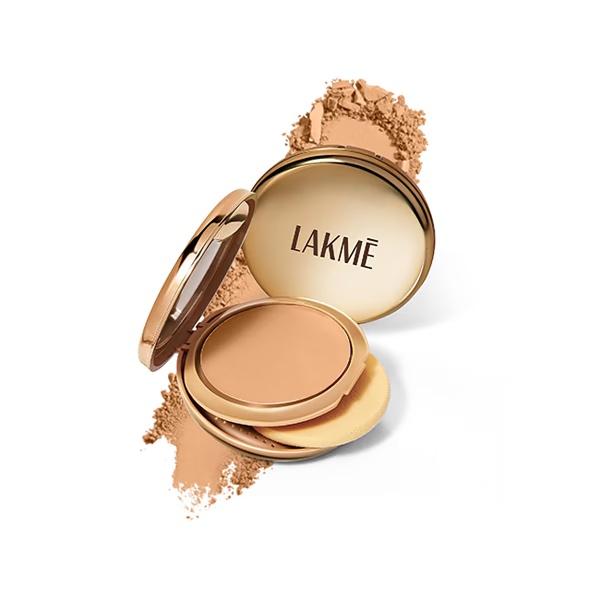 Lakme 9to5 Unreal Dual Cover Pressed Powder, 2 In 1 Compact + Foundation, 24 Beige, 9 gm