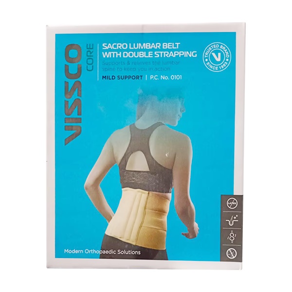 Vissco Core Sacro Lumbar Belt with Double Strapping Mild Support (0101) (XXXL)