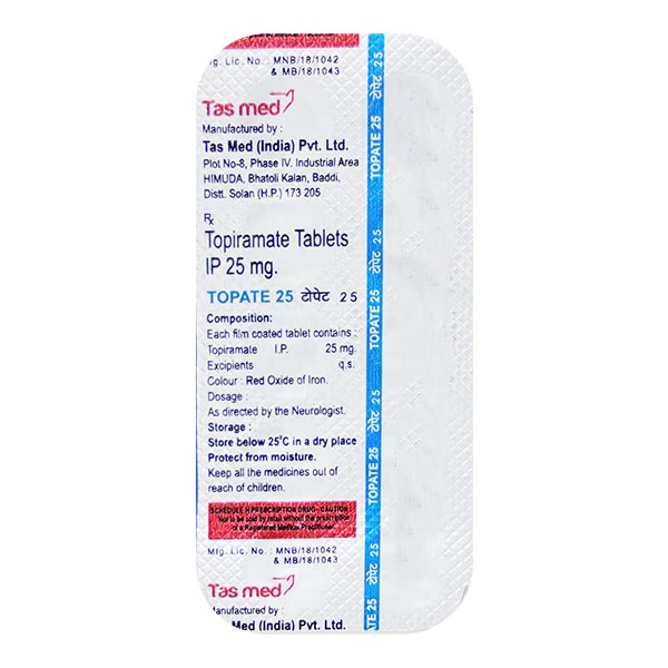 TOPATE 25MG TABLET 10'S
