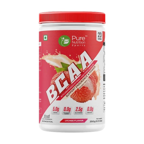 Pure Nutrition BCAA Powder - Lychee Flavor For Adult (Men) 250 gm 1 1531-pure-nutrition-bcaa-powder-lychee-flavor-for-adult-men-250-gm-1.jpg