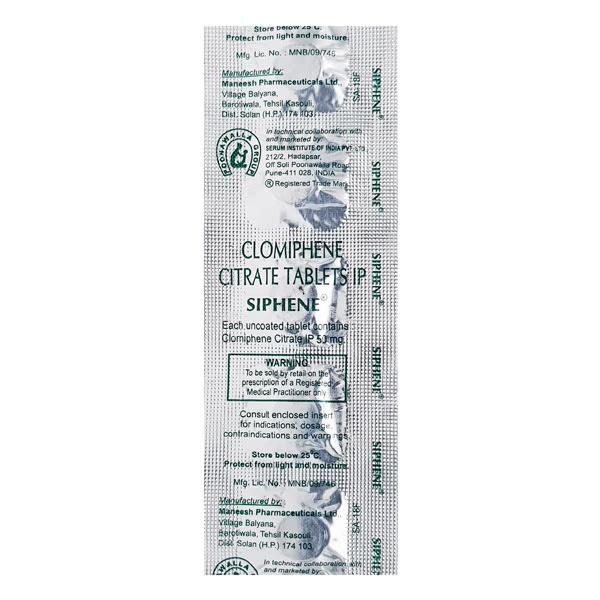 Siphene 50mg Tablet 5'S