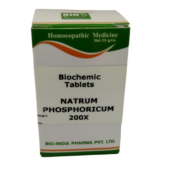 Bio-India's Biochemic Tablet - Natrum Phosphoricum 200X 25 gm