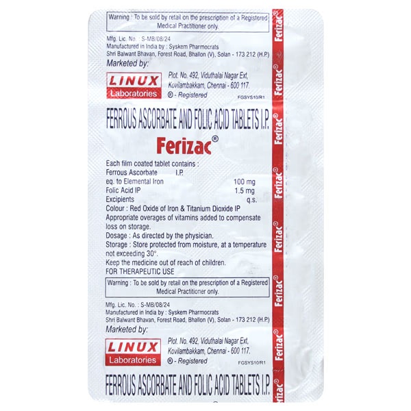 Ferizac Tablet 10'S