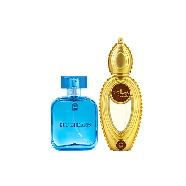 Ajmal Blu Dreams EDP Citurs Fruity Perfume And Wisal Dhahab EDP Fruity Floral Perfume 150 ml