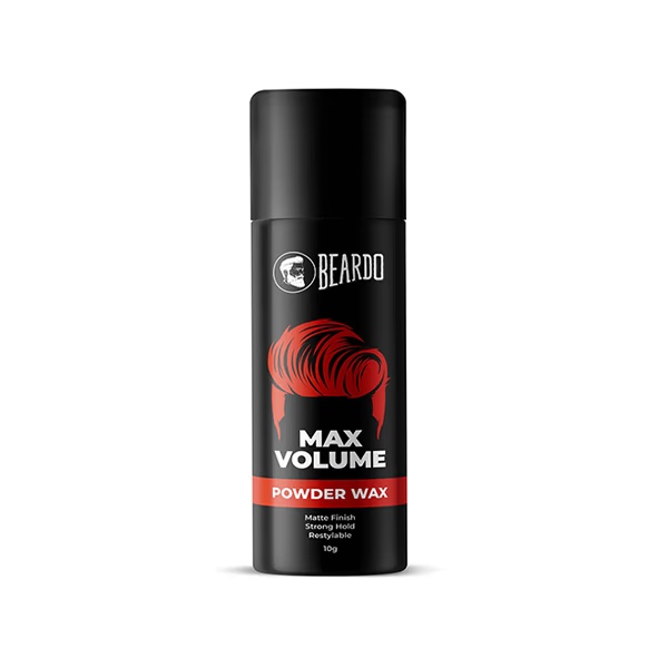 Beardo Max Volume Powder Wax Matte Finish Strong Hold Restylable Hair Wax 10gm