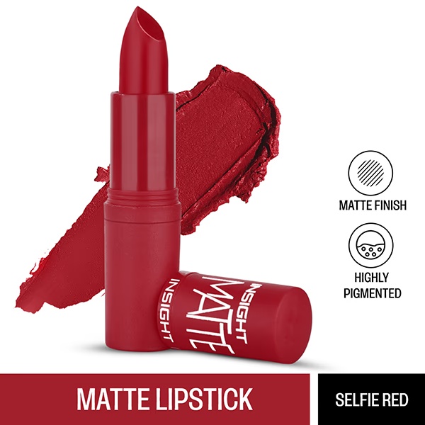 Insight Cosmetics Matte Lipstick - Selfie Red 4.2 gm