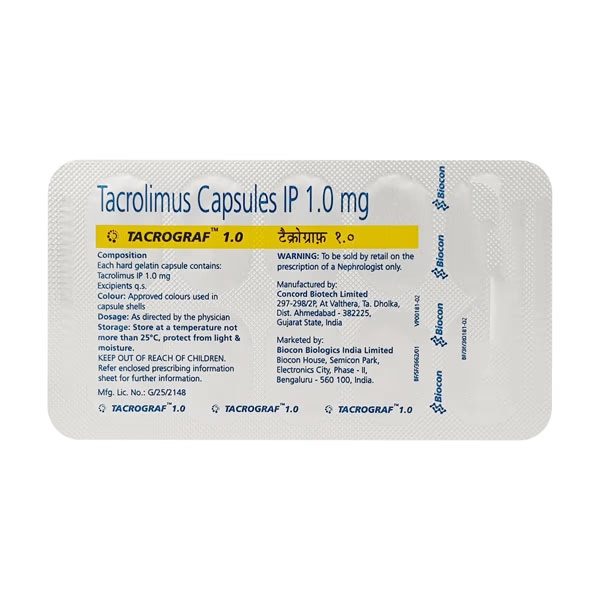 Tacrograf 1mg Capsule 10'S