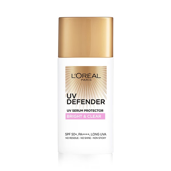 Loreal Paris UV Defender Serum Protector SPF 50+ PA++++, Bright & Clear with Niacinamide 50ml