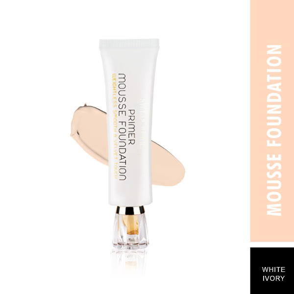 Swiss Beauty Primer Mousse Foundation - (White Ivory) 30 ml