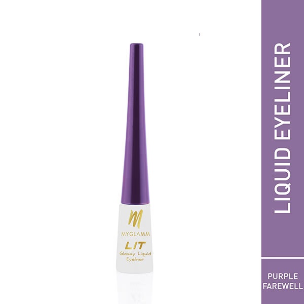 MyGlamm LIT Glossy Liquid Eyeliner-Purple Farewell 3.5 ml