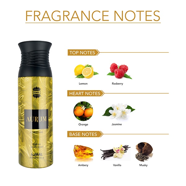Ajmal Aurum Pour Femme Parfum Deo 200 Ml