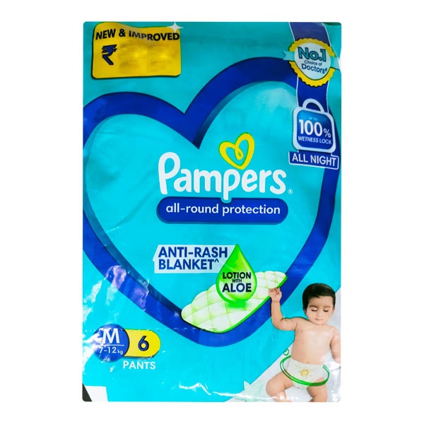 Pampers All Round Protection Diaper Pants (M) 6's