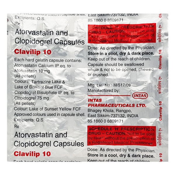Clavilip 10mg Capsule 15'S