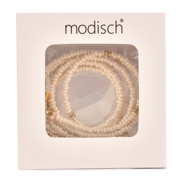 Modisch Off White Moti And Golden Diamond Shine Stone Sunglasses Chain (JC-16Sow) 1's