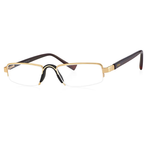Klar Eye Half Rim Rectangle K-1012 Reading Glass - Gold  (Optical Power +2)