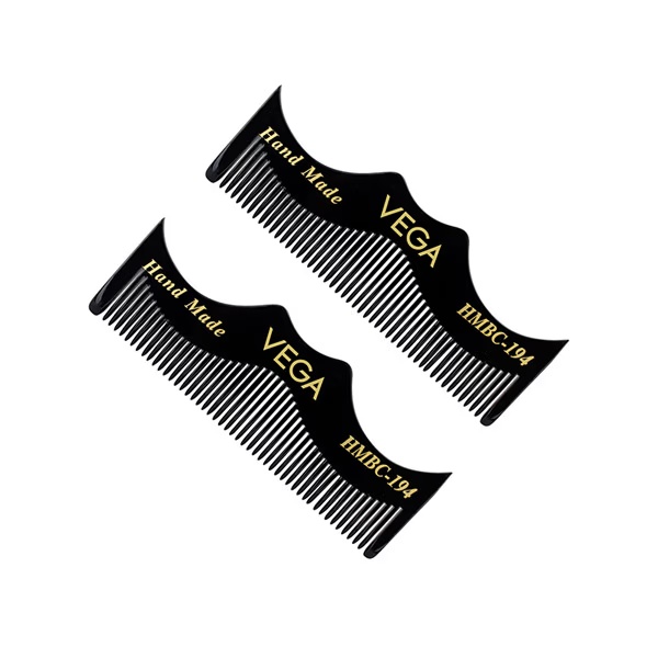 Vega Moustache Comb for Men, Pocket-Size Comb for Hair, Groom Your Beard (VC2HMBC-194) 2's