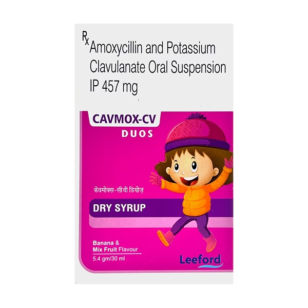 CAVMOX CV DUOS BANANA & MIX FRUIT FLAVOUR Dry Syrup 30ml