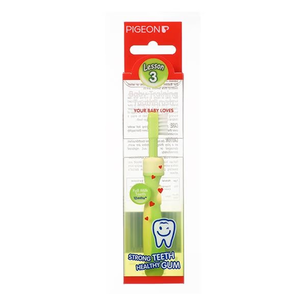 Pigeon Baby Training Toothbrush L-3 - Lime Green