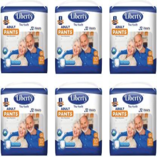 Liberty Premium Adult Diaper Pants (M) (Pack of 6 x10's)