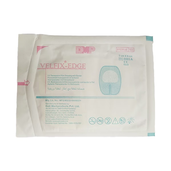 Velfix Edge I.V. Transparent Film Dressing With Border (5503A) (7 cm x 9 cm) 1's