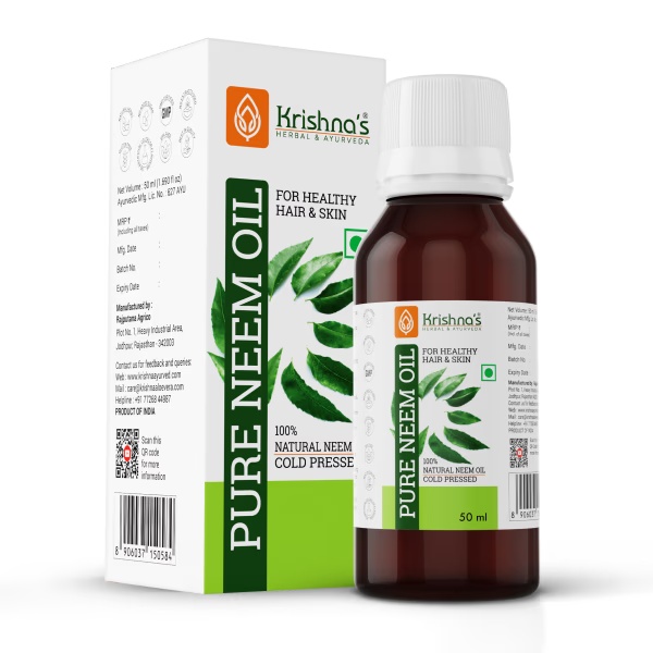 Krishna's Herbal & Ayurveda Pure Neem Oil 50 ml
