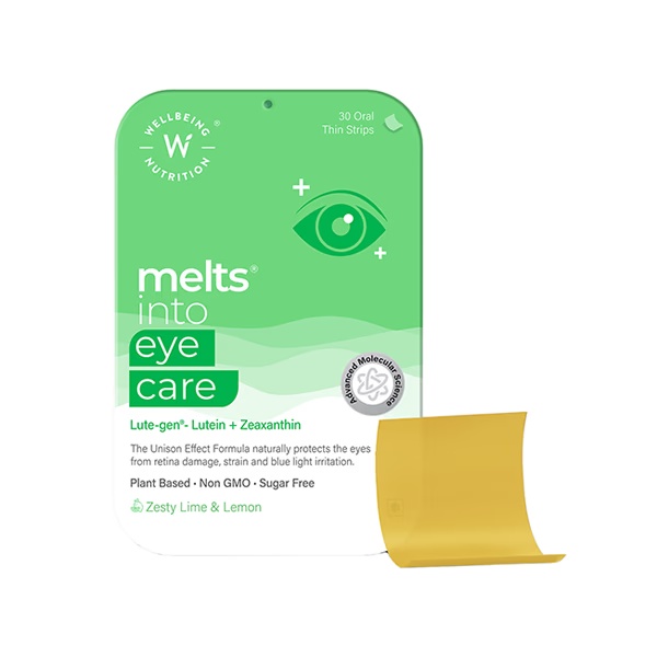 Wellbeing Nutrition Melts Eye Care Vitamins with Lute-gen (Lutein + Zeaxanthin), Bilberry, Beetroot (30 Strips)