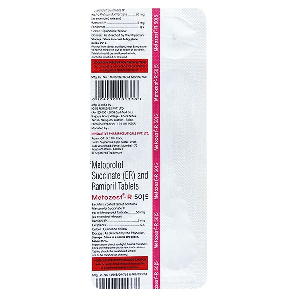 METOZEST R 50/5 Tablet 10's