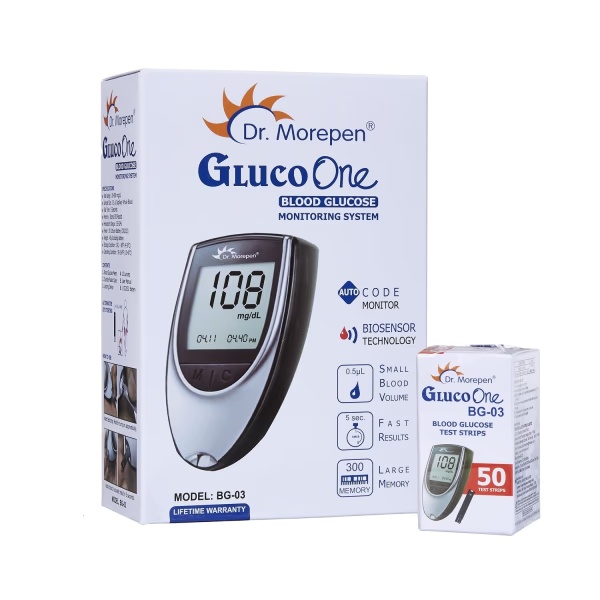 Dr. Morepen GlucoOne Blood Glucose Monitor (BG 03) + Blood Glucose Test Strips 50's 1 2580-dr-morepen-glucoone-blood-glucose-monitor-bg-03-blood-glucose-test-strips-50-s-1.jpg
