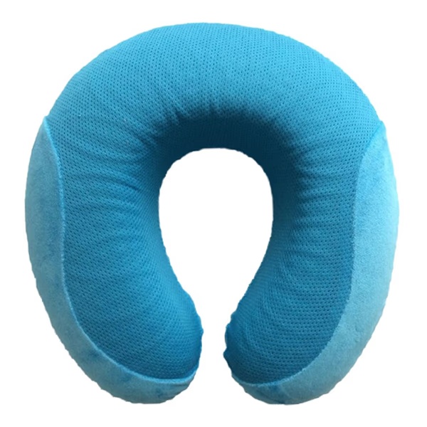 VIAGGI Cool Gel Memory Foam Neck Pillow - Turquoise Blue
