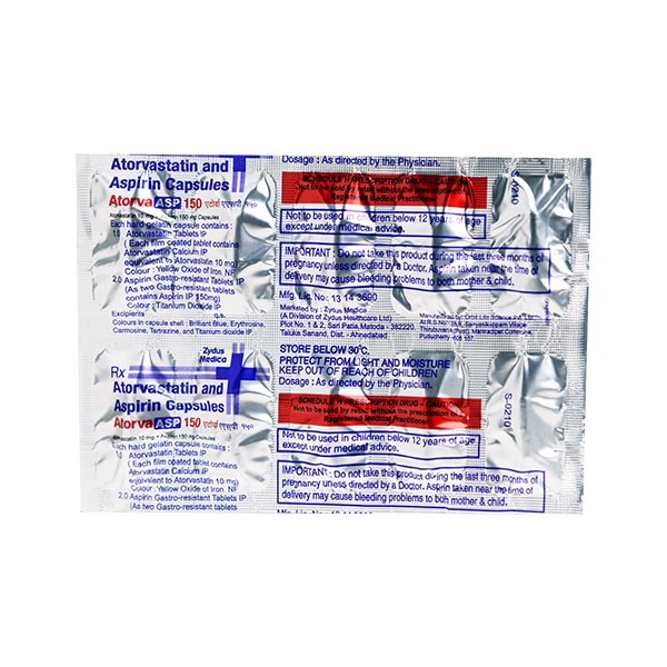 Atorva Asp 150mg Capsule 10'S