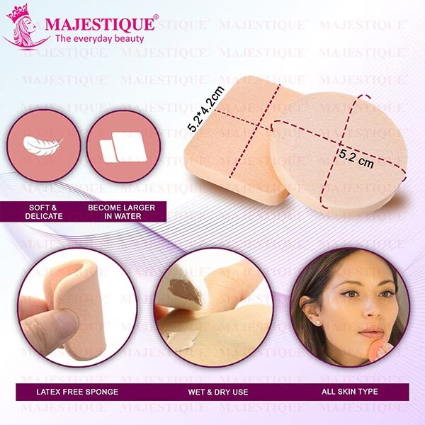 Majestique Face Sponge Twin Pack 1's