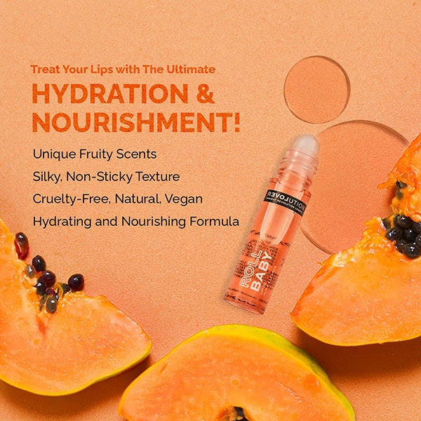 Makeup Revolution Relove Roll Baby Lip Oil Papaya 5 ml