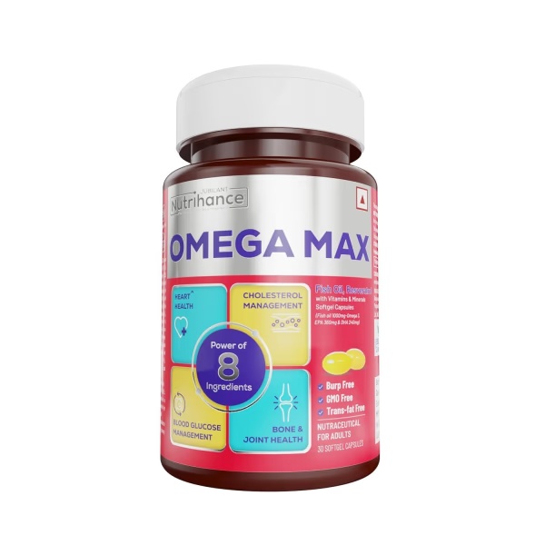 Jubilant Nutrihance Omega Max Fish Oil Resveratrol Softgel Capsule 30's
