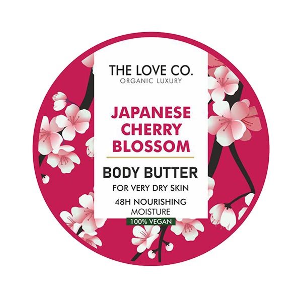 The Love Co. Triple Moisture Body Butter Cream - Cherry Blossom 200 gm