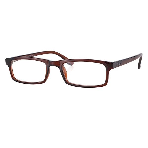 Klar Eye Rectangle Full Rim K-3021 Reading Glass - Brown, 1.75 Power