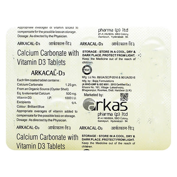 Arkacal D3 Tablet 10'S