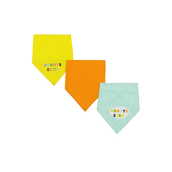 Mothercare Mummy and Daddy Dribbler Bibs - Multicolor (Pack of 3)
