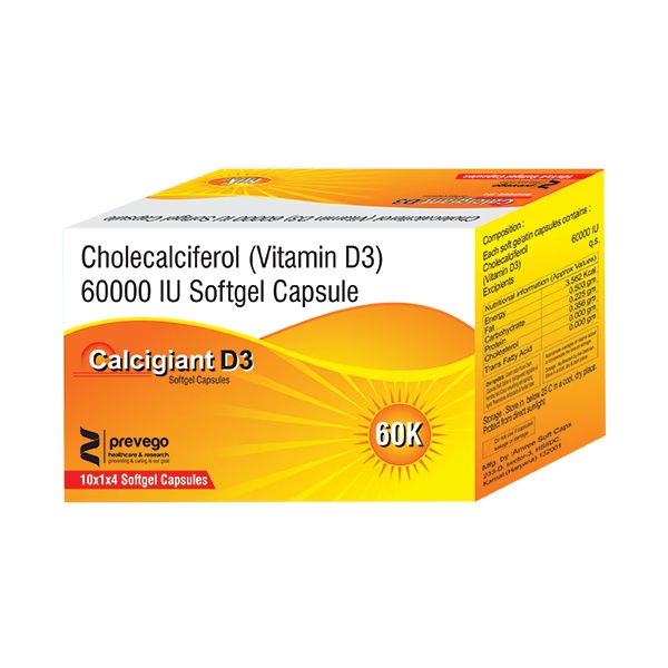 CALCIGIANT D3 60k Softgel Capsule 4's