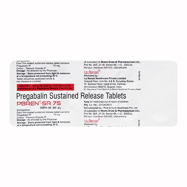 PBREN SR 75 Tablet 10's