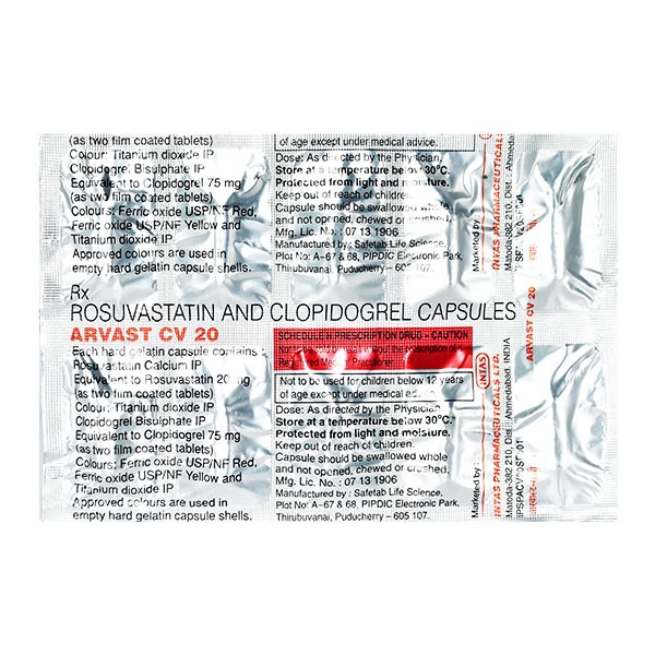 Arvast CV 20mg Capsule 10'S