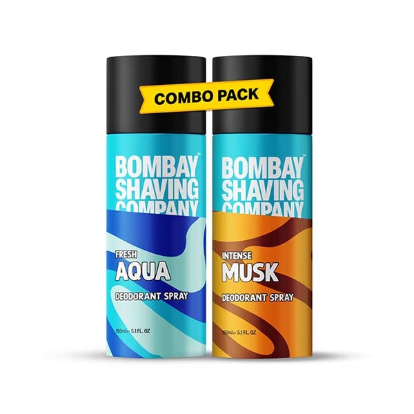 Bombay Shaving Company Aqua & Musk 150ml x 2 Combo Deodorant Spray For Men 2's