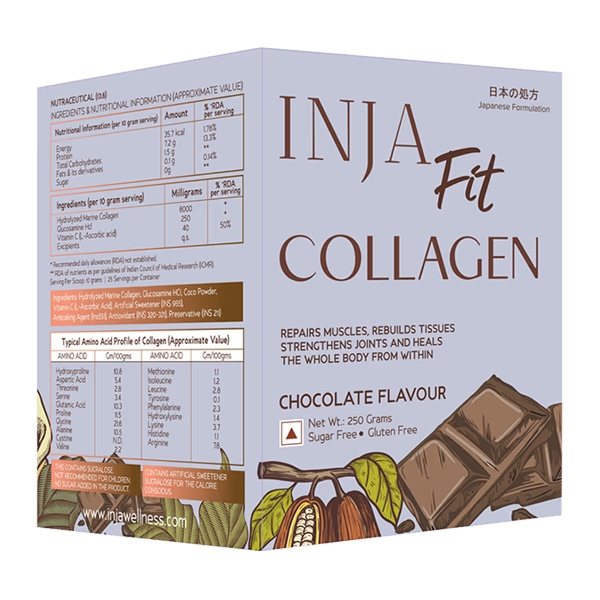 INJA Fit Collagen Powder - Chocolate Flavour 250 gm