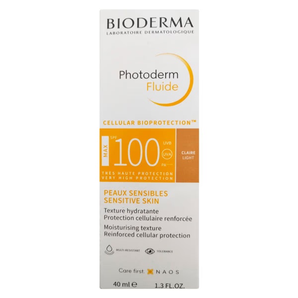 Bioderma Photoderm Fluide Max SPF 100 PA++++ Sunscreen Cream - Clarie Light 40 ml