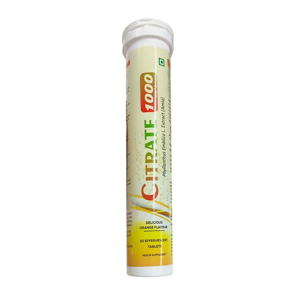 CITRATE 1000 DELICIOUS ORANGE FLAVOUR Effervescent Tablet 20's